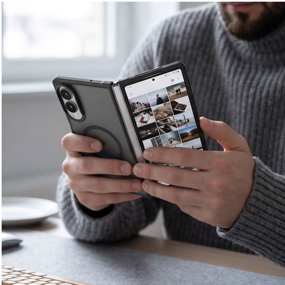 Tech-Protect Samsung Galaxy Z Fold7 / Z Fold8 Ultra - Σκληρή Θήκη με Πλαίσιο Σιλικόνης - MagMat MagSafe - Matte Black