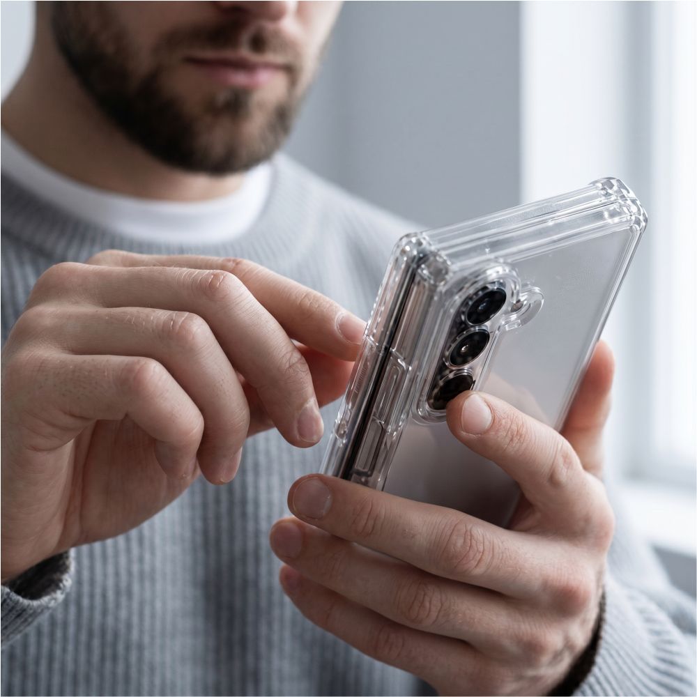 Tech-Protect Samsung Galaxy Z Fold8 Ultra - Σκληρή Θήκη με Πλαίσιο Σιλικόνης - Flexair Hybrid - Clear
