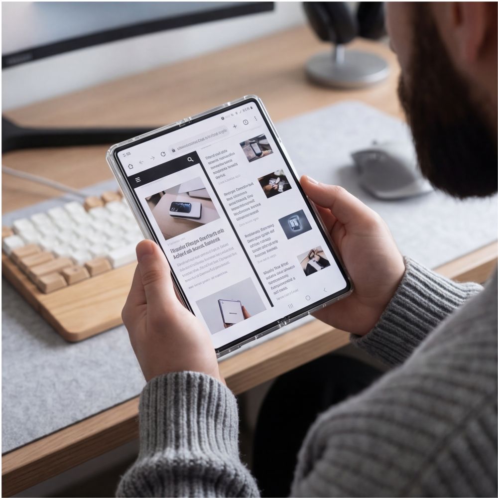 Tech-Protect Samsung Galaxy Z Fold8 Ultra - Σκληρή Θήκη με Πλαίσιο Σιλικόνης - Flexair Hybrid - Clear