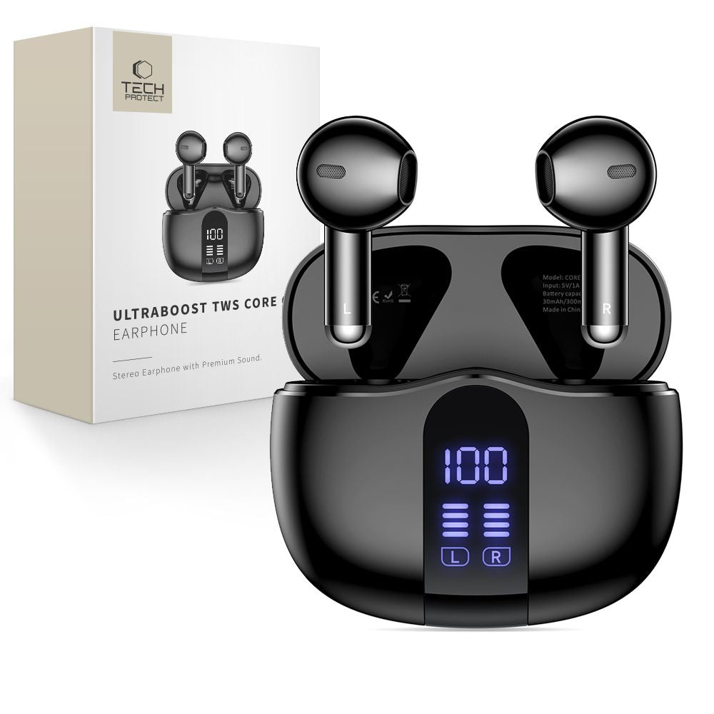 Tech - Protect UltraBoost TWS Earphone Core G2 - Ασύρματα ακουστικά για Κλήσεις / Μουσική - Black