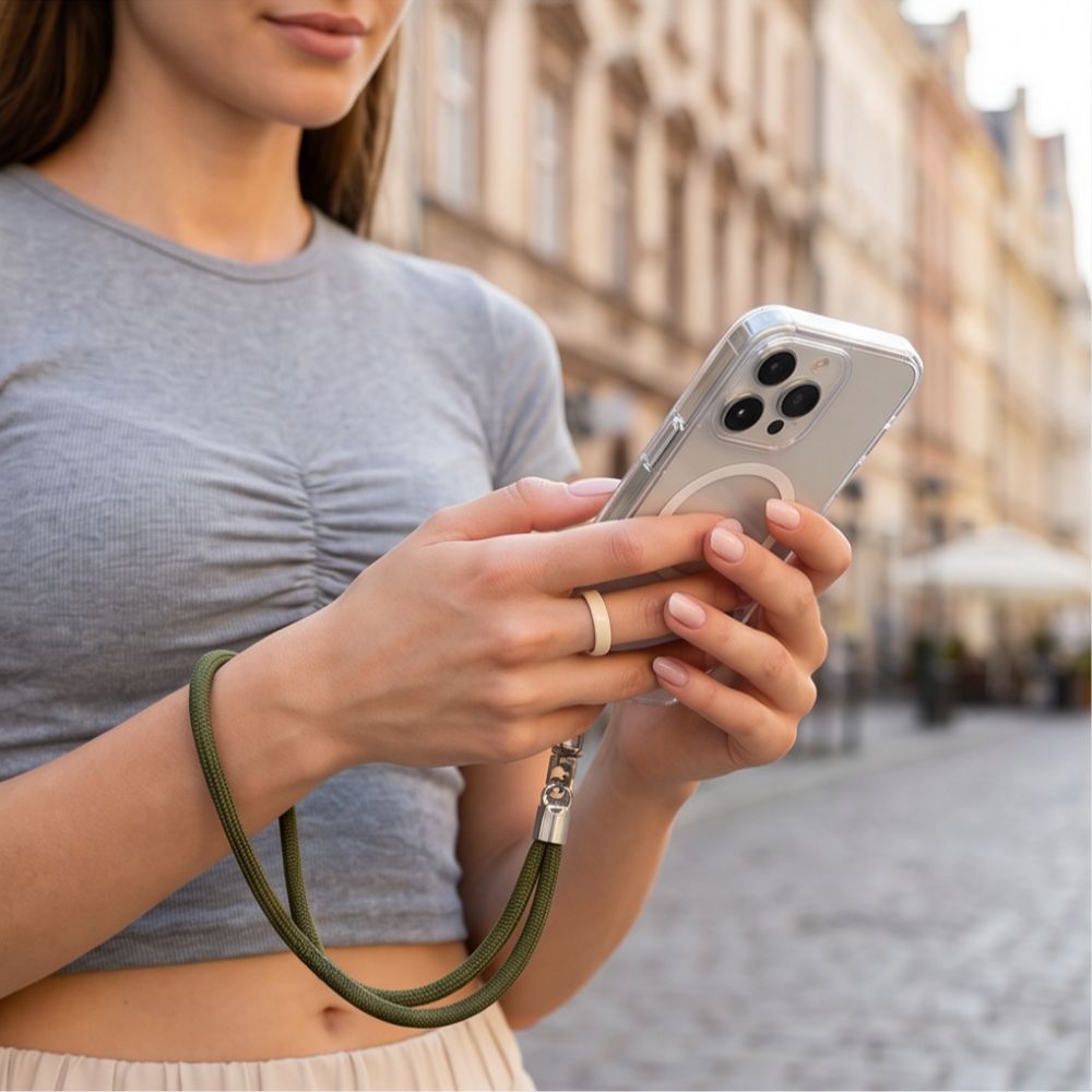Tech - Protect Universal Λουράκι για Θήκη Κινητού - C10S Rope CrossBody / Wrist Strap - Olive Green / Titanium