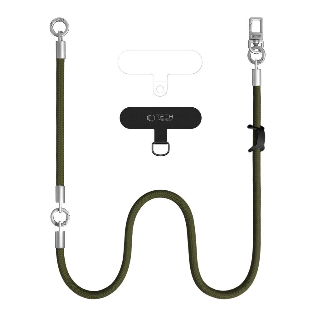 Tech - Protect Universal Λουράκι για Θήκη Κινητού - C10S Rope CrossBody / Wrist Strap - Olive Green / Titanium