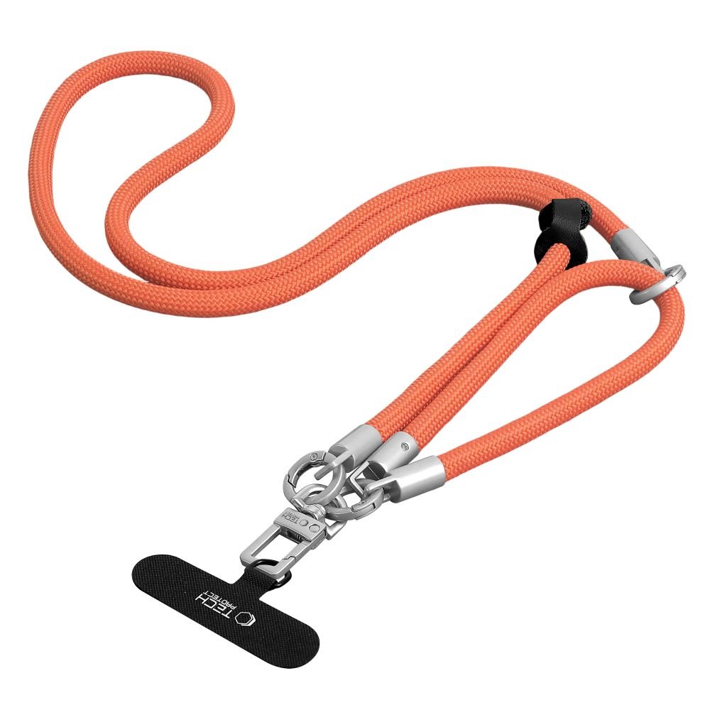 Tech - Protect Universal Λουράκι για Θήκη Κινητού - C10S Rope CrossBody / Wrist Strap - Orange / Titanium