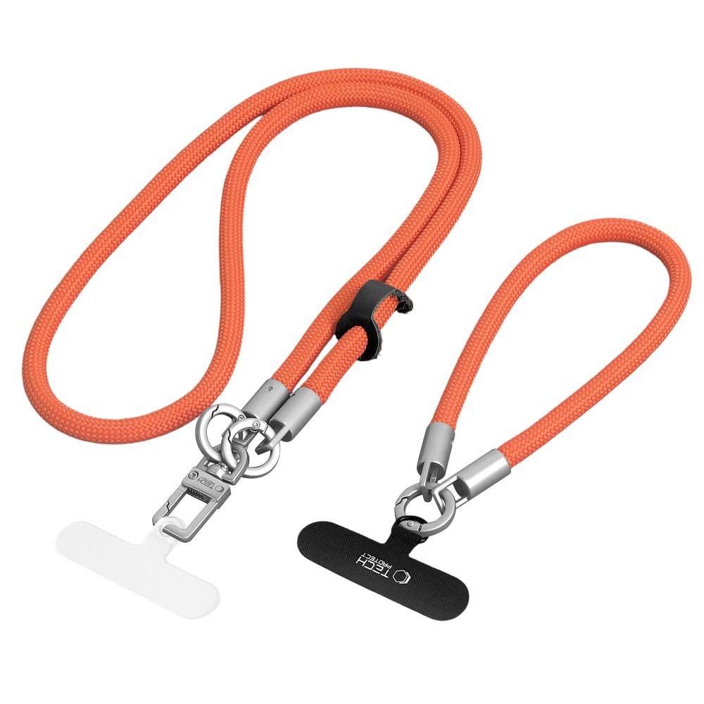 Tech - Protect Universal Λουράκι για Θήκη Κινητού - C10S Rope CrossBody / Wrist Strap - Orange / Titanium
