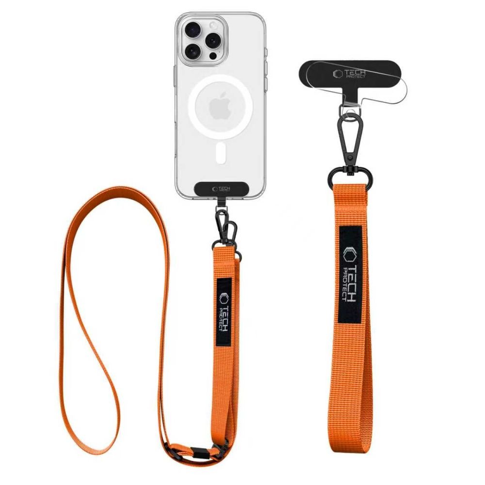 Tech - Protect Universal Λουράκι για Θήκη Κινητού - C6S Rope CrossBody Strap - Cosmic Orange