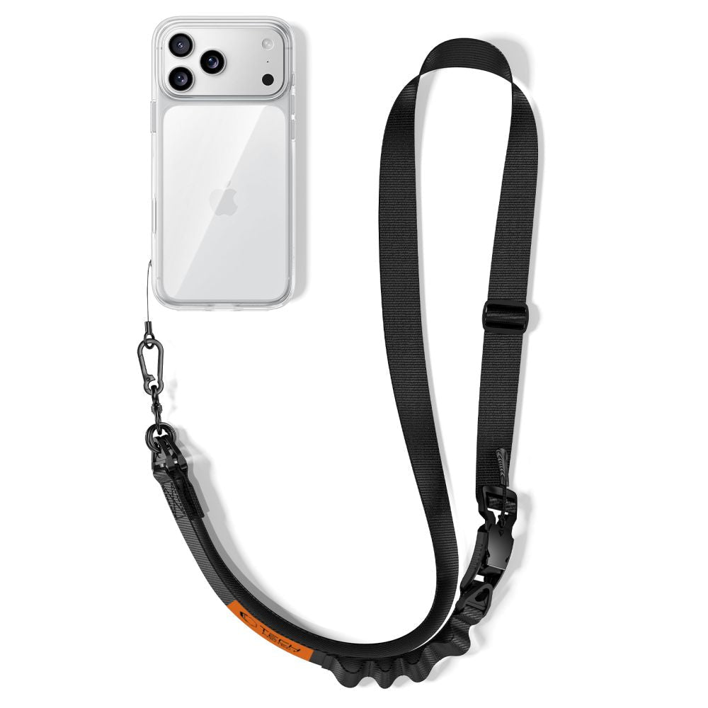Tech-Protect Universal Λουράκι για Θήκη Κινητού - C9S Rope Crossbody - Black / Orange