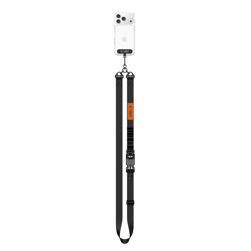 Tech-Protect Universal Λουράκι για Θήκη Κινητού - C9S Rope Crossbody - Black / Orange