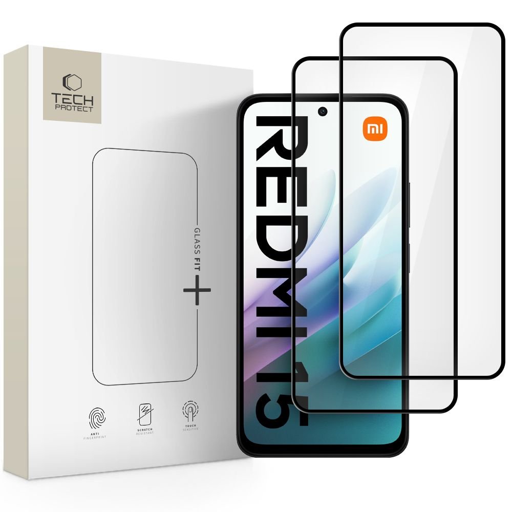 Tech - Protect Xiaomi Redmi 15 4G / 5G - Αντιχαρακτικό Γυαλί Οθόνης - Glass Fit+ - 2 Τεμάχια - Black