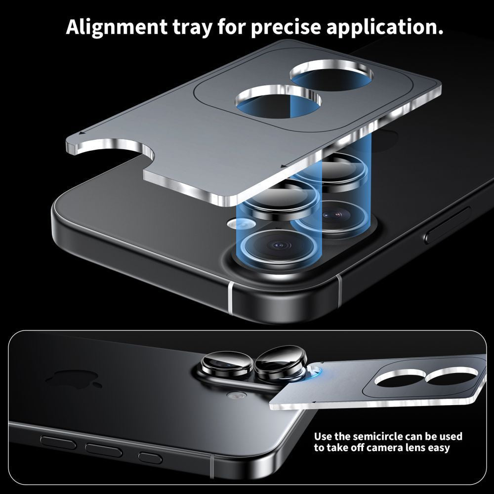 Tech - Protect Xiaomi Redmi Note 15 Pro 5G / 15 Pro Plus 5G / Poco M8 Pro 5G - Αντιχαρακτικό Γυαλί για την Κάμερα - Camring Fit+ - Black