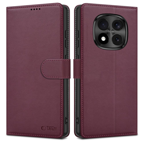 Tech - Protect Xiaomi Redmi Note 15 Pro 5G - Θήκη Πορτοφόλι Stand από Δερματίνη - Wallet - Mulberry