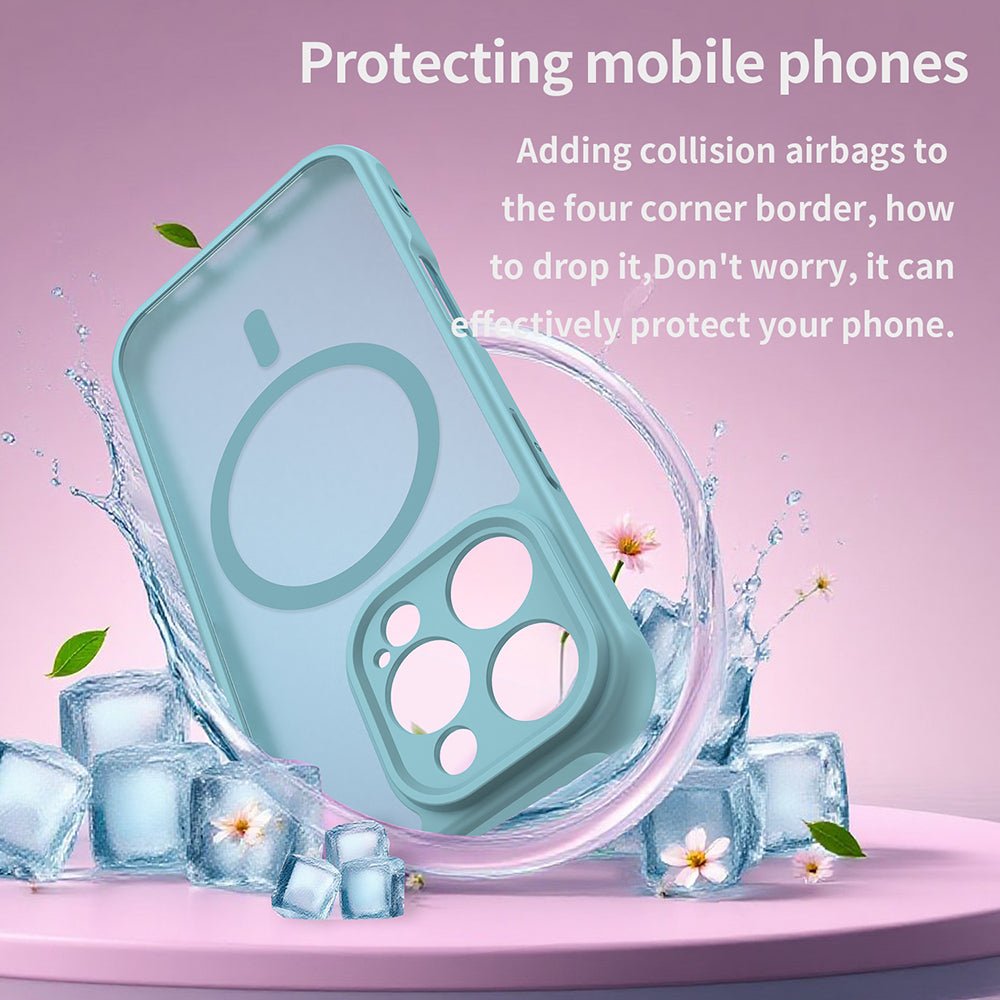 Techsuit iPhone 16 Pro - Σκληρή Θήκη με Πλαίσιο Σιλικόνης και MagSafe - HaloFrost II MagSafe - Mint Green