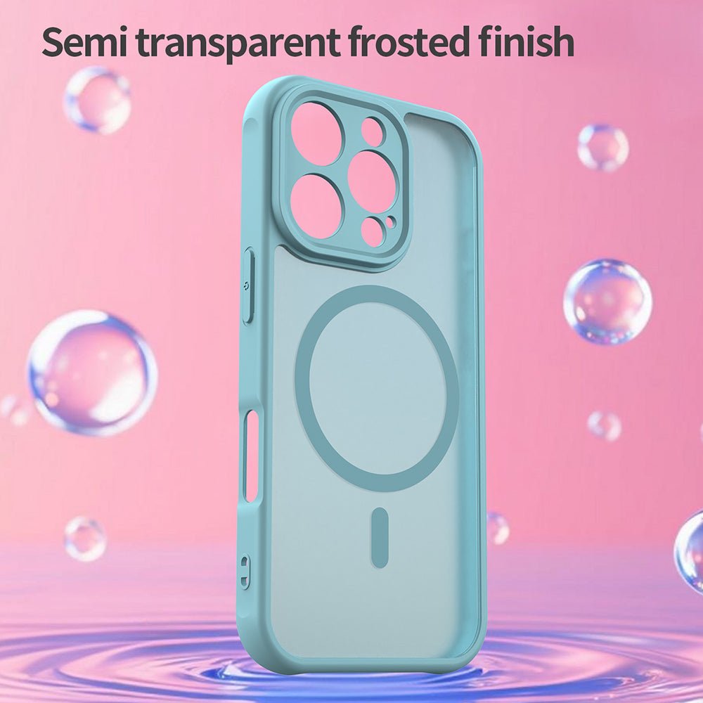 Techsuit iPhone 16 Pro - Σκληρή Θήκη με Πλαίσιο Σιλικόνης και MagSafe - HaloFrost II MagSafe - Mint Green
