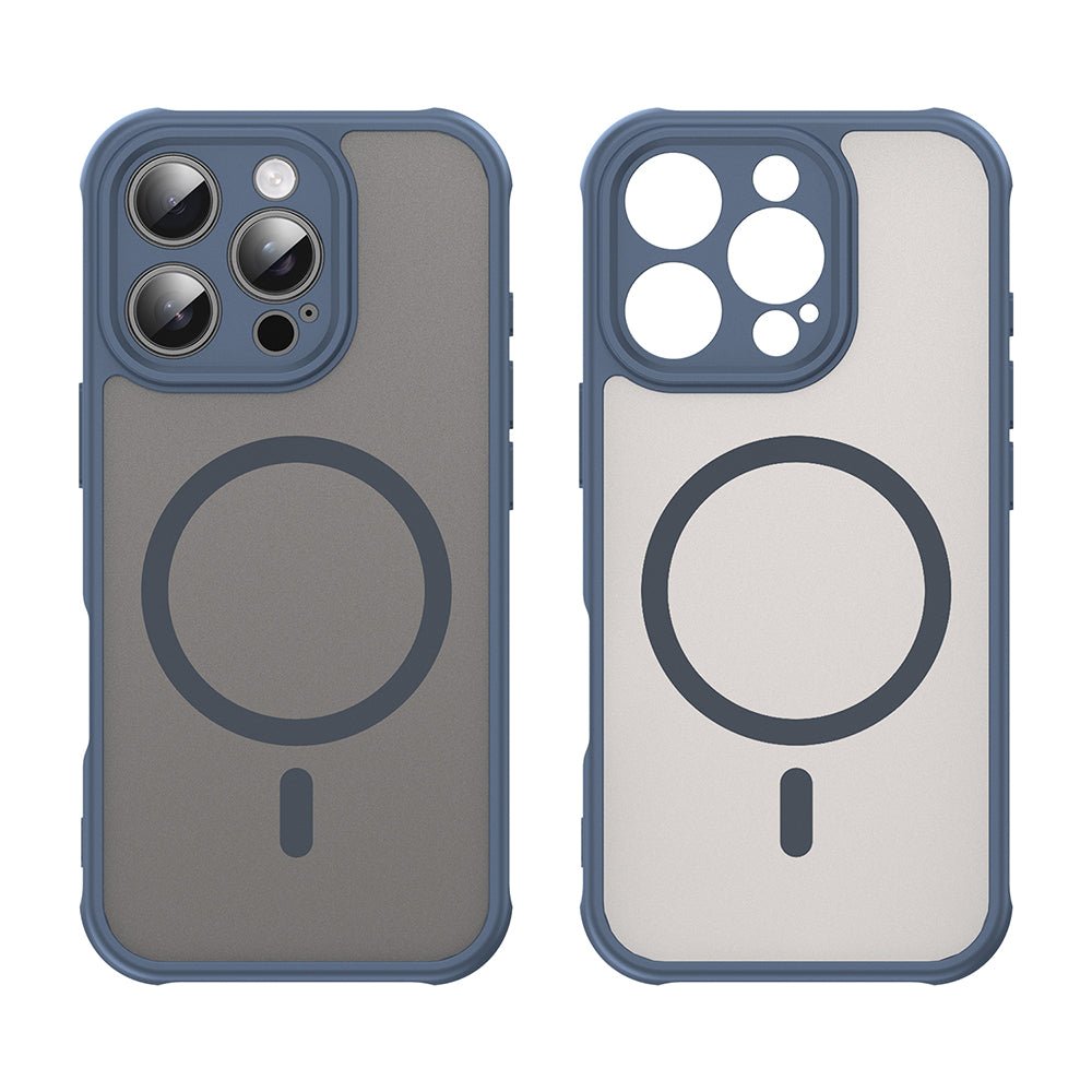 Techsuit iPhone 16 Pro - Σκληρή Θήκη με Πλαίσιο Σιλικόνης και MagSafe - HaloFrost II MagSafe - Navy Blue