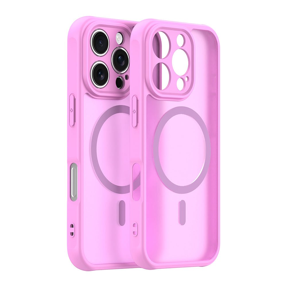 Techsuit iPhone 16 Pro - Σκληρή Θήκη με Πλαίσιο Σιλικόνης και MagSafe - HaloFrost II MagSafe - Pink