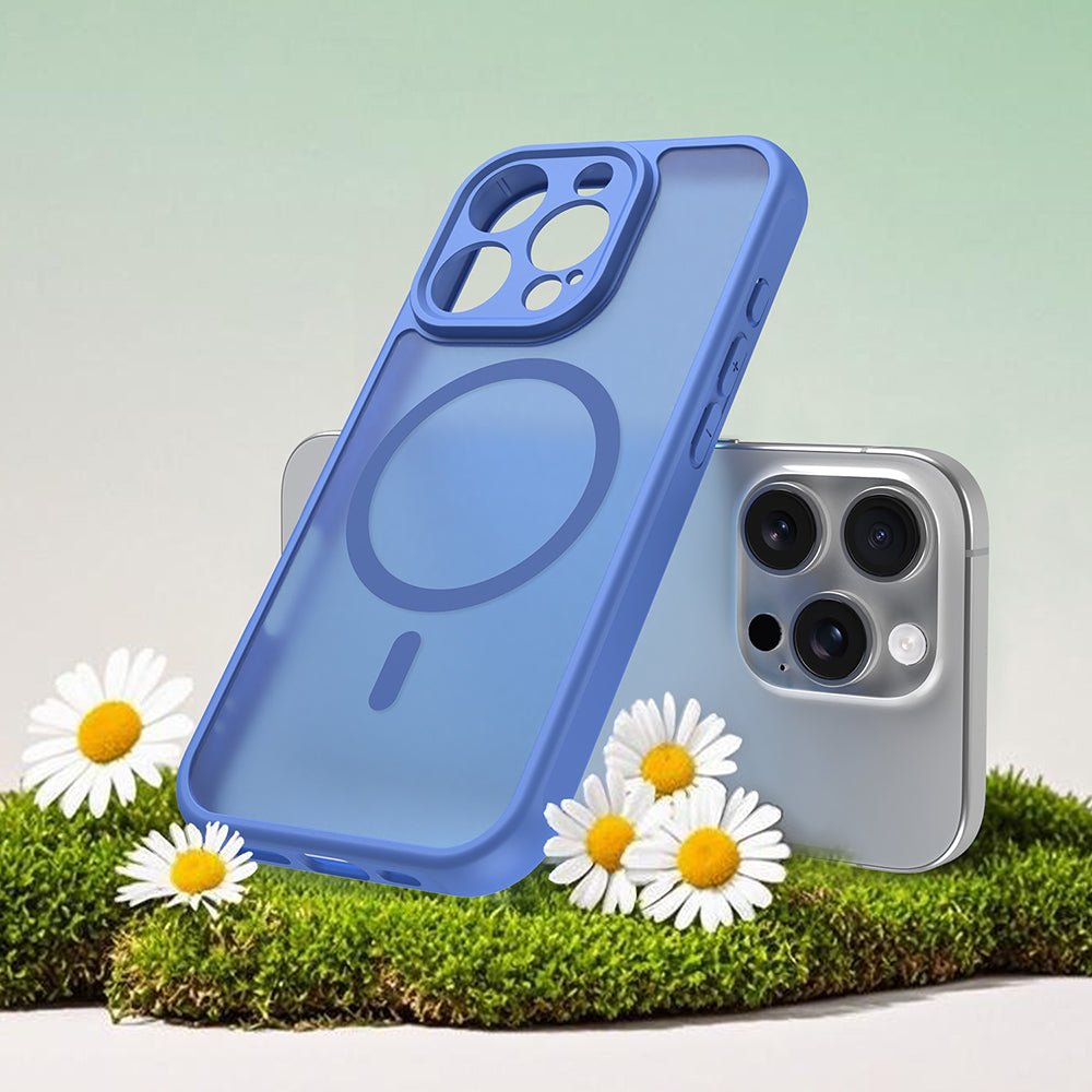 Techsuit iPhone 16 Pro - Σκληρή Θήκη με Πλαίσιο Σιλικόνης και MagSafe - HaloFrost II MagSafe - Sky Blue