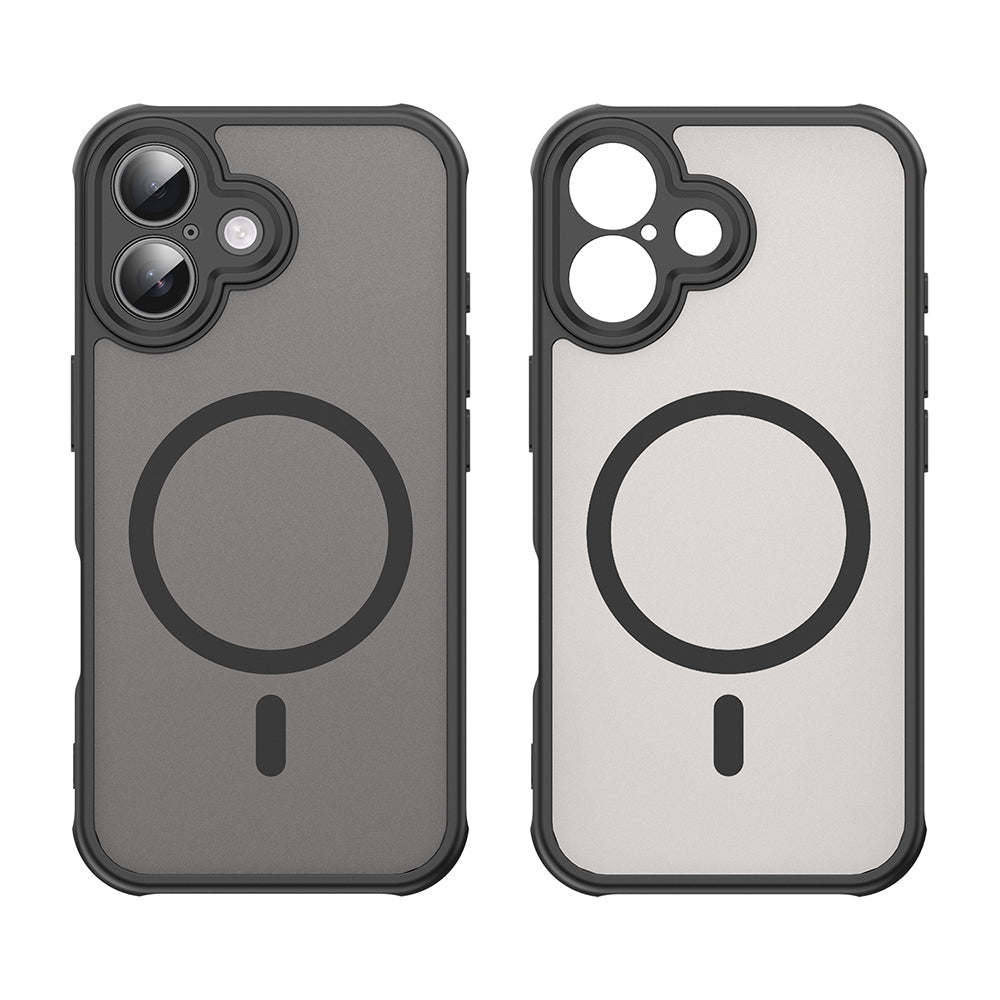 Techsuit iPhone 16 - Σκληρή Θήκη με Πλαίσιο Σιλικόνης και MagSafe - HaloFrost II MagSafe - Black