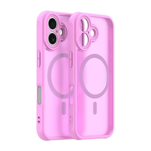 Techsuit iPhone 16 - Σκληρή Θήκη με Πλαίσιο Σιλικόνης και MagSafe - HaloFrost II MagSafe - Pink