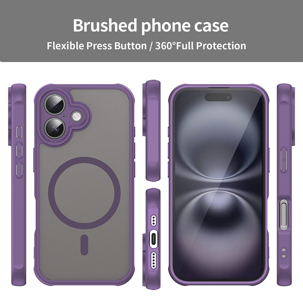 Techsuit iPhone 16 - Σκληρή Θήκη με Πλαίσιο Σιλικόνης και MagSafe - HaloFrost II MagSafe - Purple