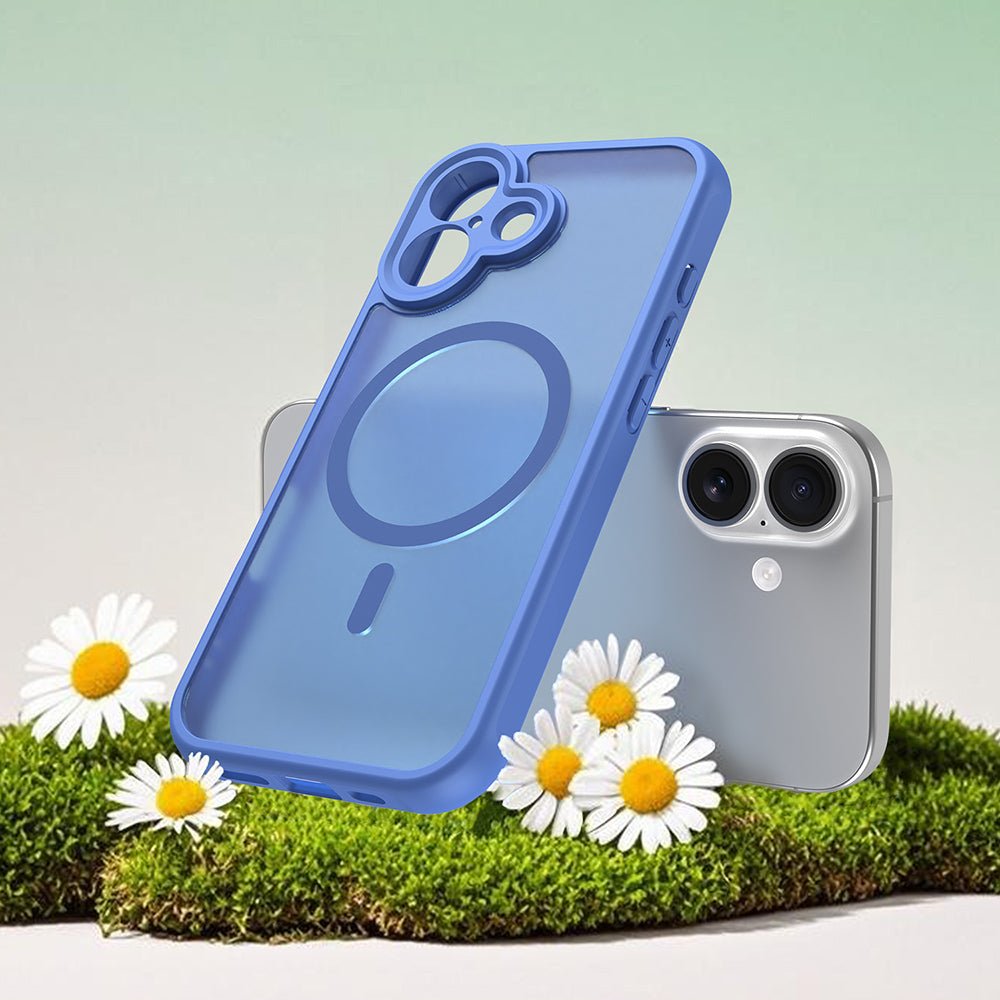 Techsuit iPhone 16 - Σκληρή Θήκη με Πλαίσιο Σιλικόνης και MagSafe - HaloFrost II MagSafe - Sky Blue