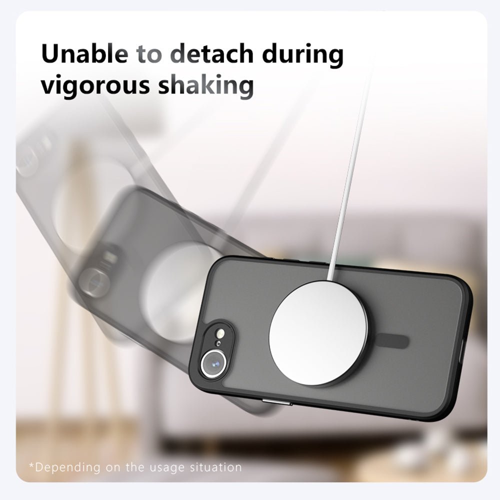 Techsuit iPhone 16 - Σκληρή Θήκη με Πλαίσιο Σιλικόνης και MagSafe - PureFrost MagSafe - Frosted Black
