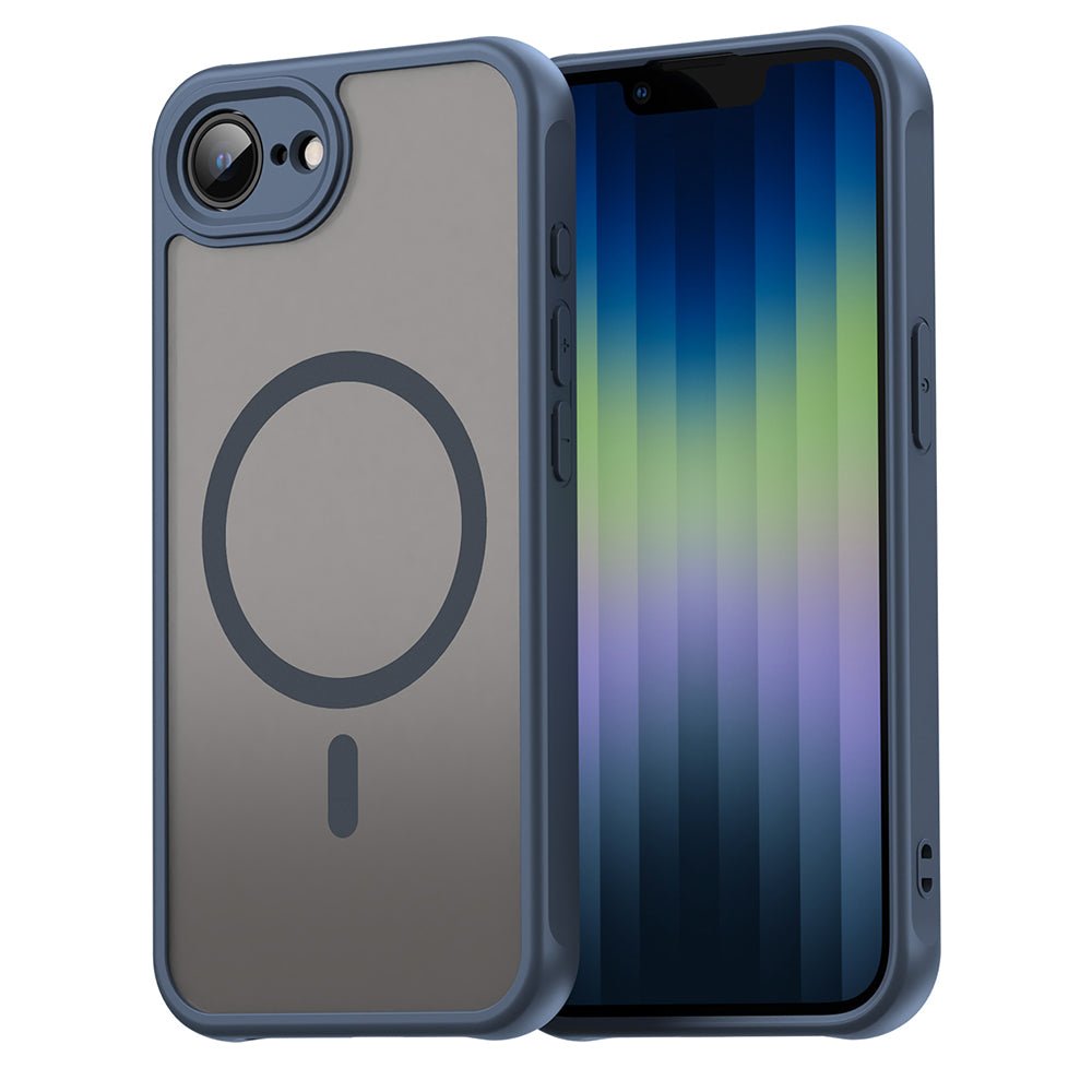 Techsuit iPhone 16e / iPhone 17e - Σκληρή Θήκη με Πλαίσιο Σιλικόνης και MagSafe - HaloFrost II MagSafe - Navy Blue