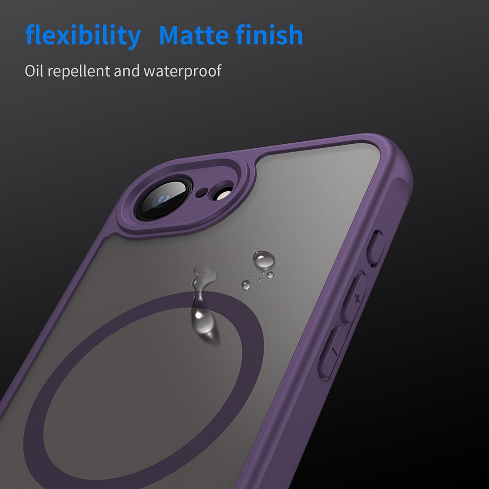 Techsuit iPhone 16e / iPhone 17e - Σκληρή Θήκη με Πλαίσιο Σιλικόνης και MagSafe - HaloFrost II MagSafe - Purple