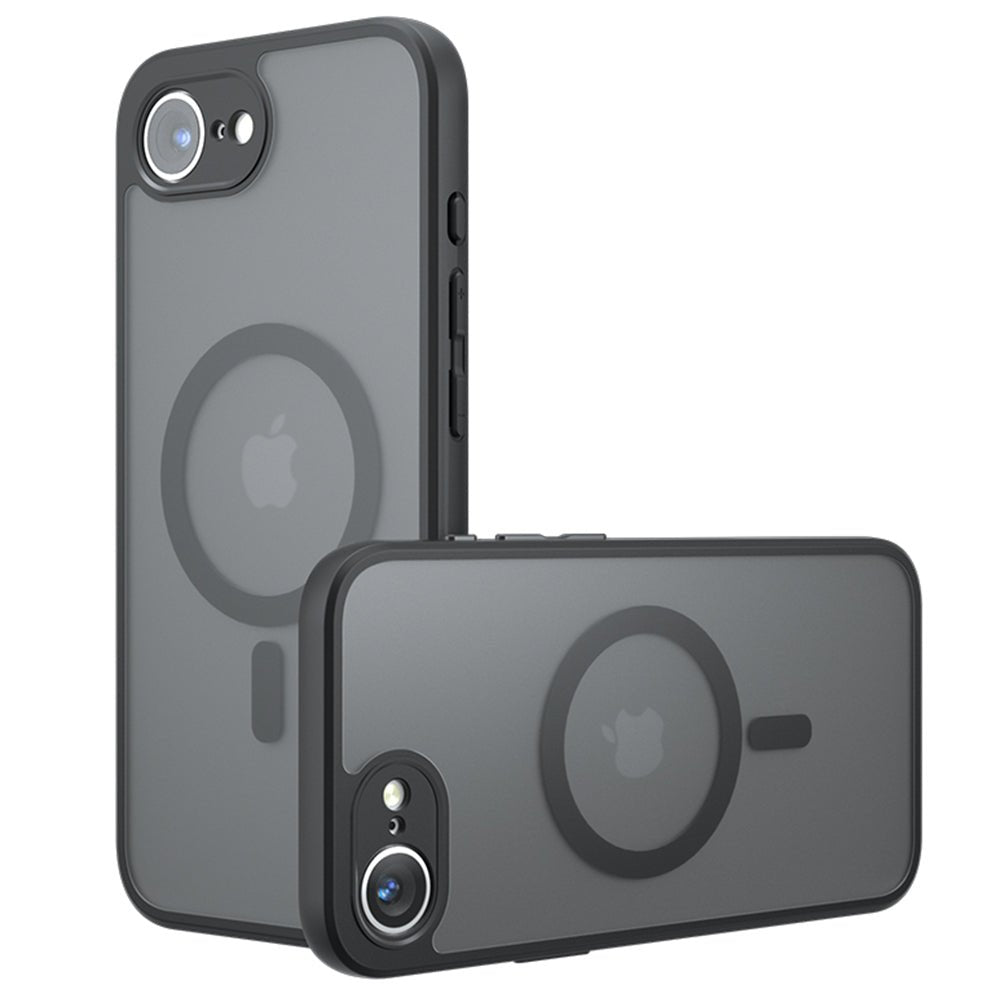 Techsuit iPhone 16e / iPhone 17e - Σκληρή Θήκη με Πλαίσιο Σιλικόνης και MagSafe - PureFrost MagSafe - Frosted Black