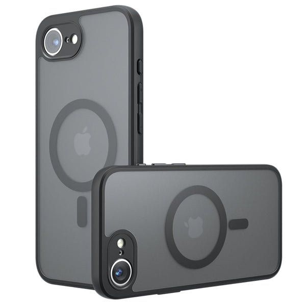 Techsuit iPhone 16e / iPhone 17e - Σκληρή Θήκη με Πλαίσιο Σιλικόνης και MagSafe - PureFrost MagSafe - Frosted Black