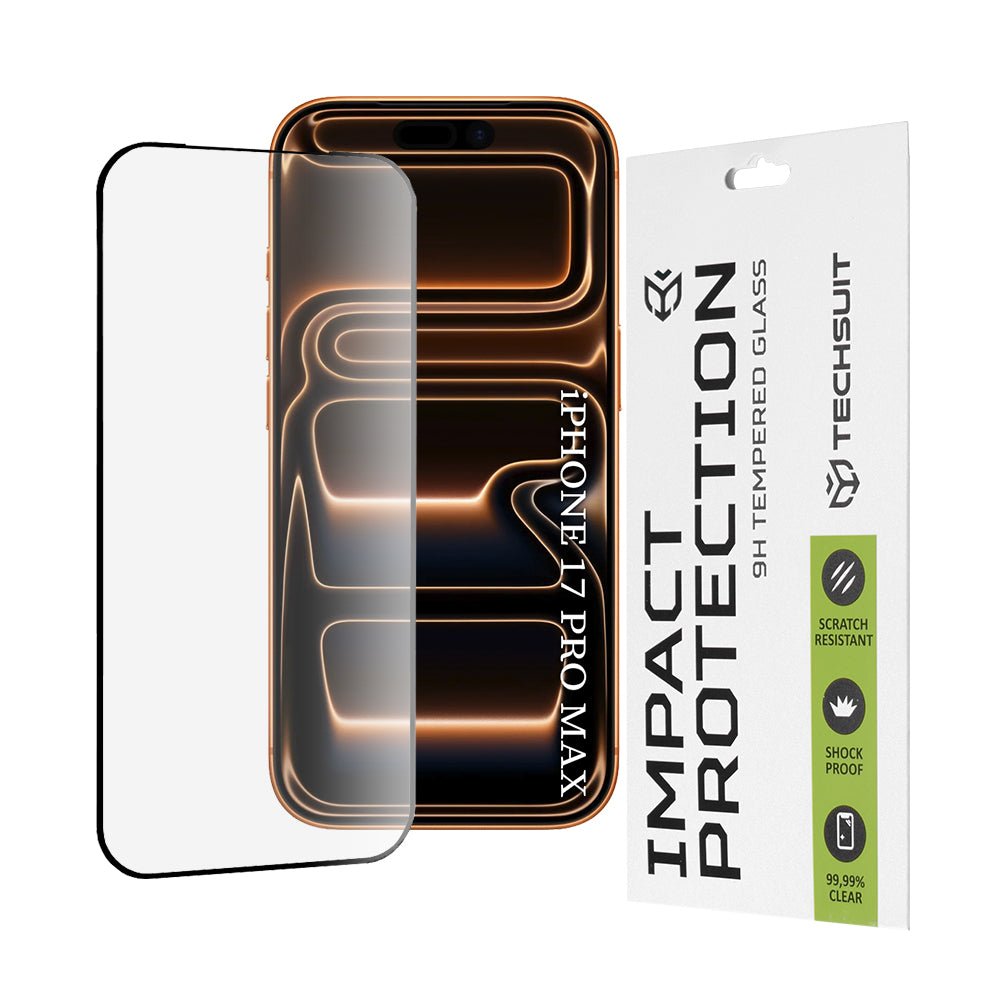 Techsuit iPhone 17 Pro Max - Full Screen Full Glue Tempered Glass Αντιχαρακτικό Γυαλί Οθόνης 9H 0.33mm 111D - Black