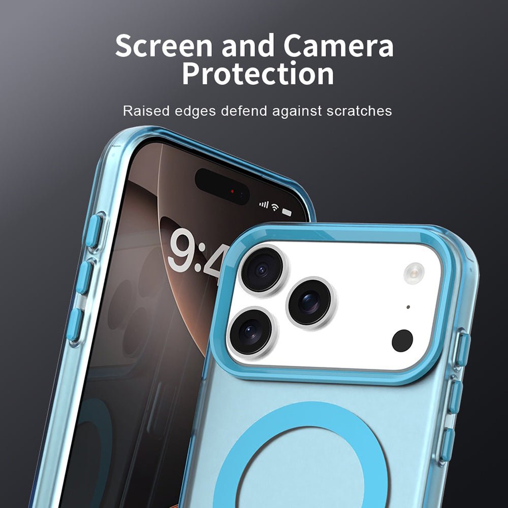 Techsuit iPhone 17 Pro Max - Σκληρή Θήκη με Πλαίσιο Σιλικόνης και MagSafe - CandyCase MagSafe - Blue