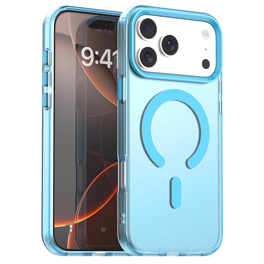 Techsuit iPhone 17 Pro Max - Σκληρή Θήκη με Πλαίσιο Σιλικόνης και MagSafe - CandyCase MagSafe - Blue