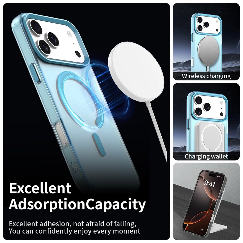 Techsuit iPhone 17 Pro Max - Σκληρή Θήκη με Πλαίσιο Σιλικόνης και MagSafe - CandyCase MagSafe - Blue