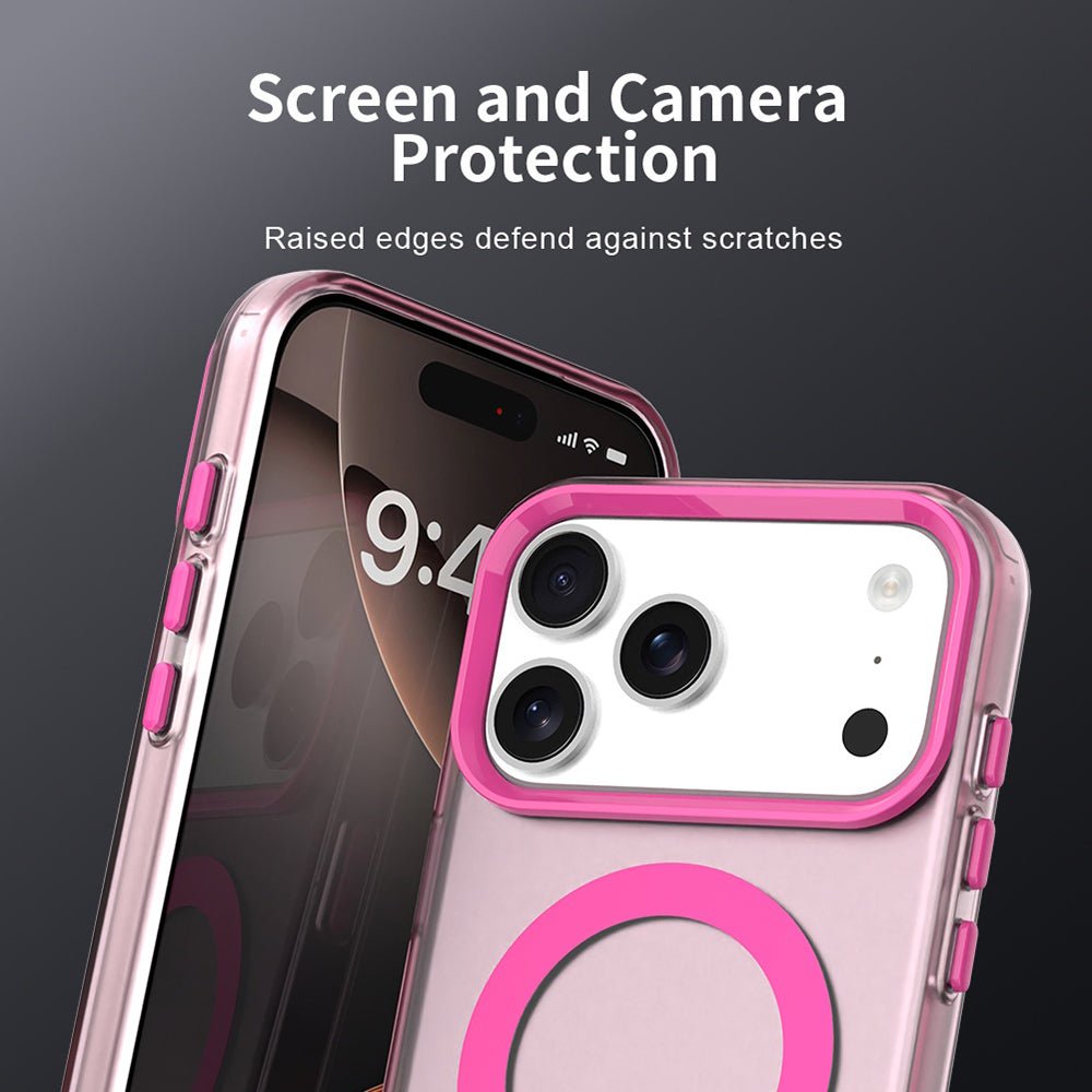 Techsuit iPhone 17 Pro Max - Σκληρή Θήκη με Πλαίσιο Σιλικόνης και MagSafe - CandyCase MagSafe - Pink