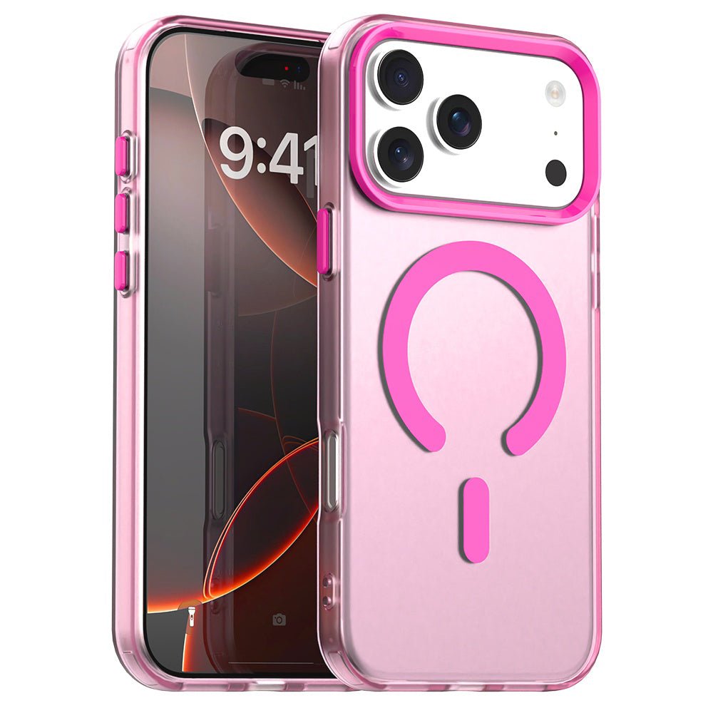 Techsuit iPhone 17 Pro Max - Σκληρή Θήκη με Πλαίσιο Σιλικόνης και MagSafe - CandyCase MagSafe - Pink