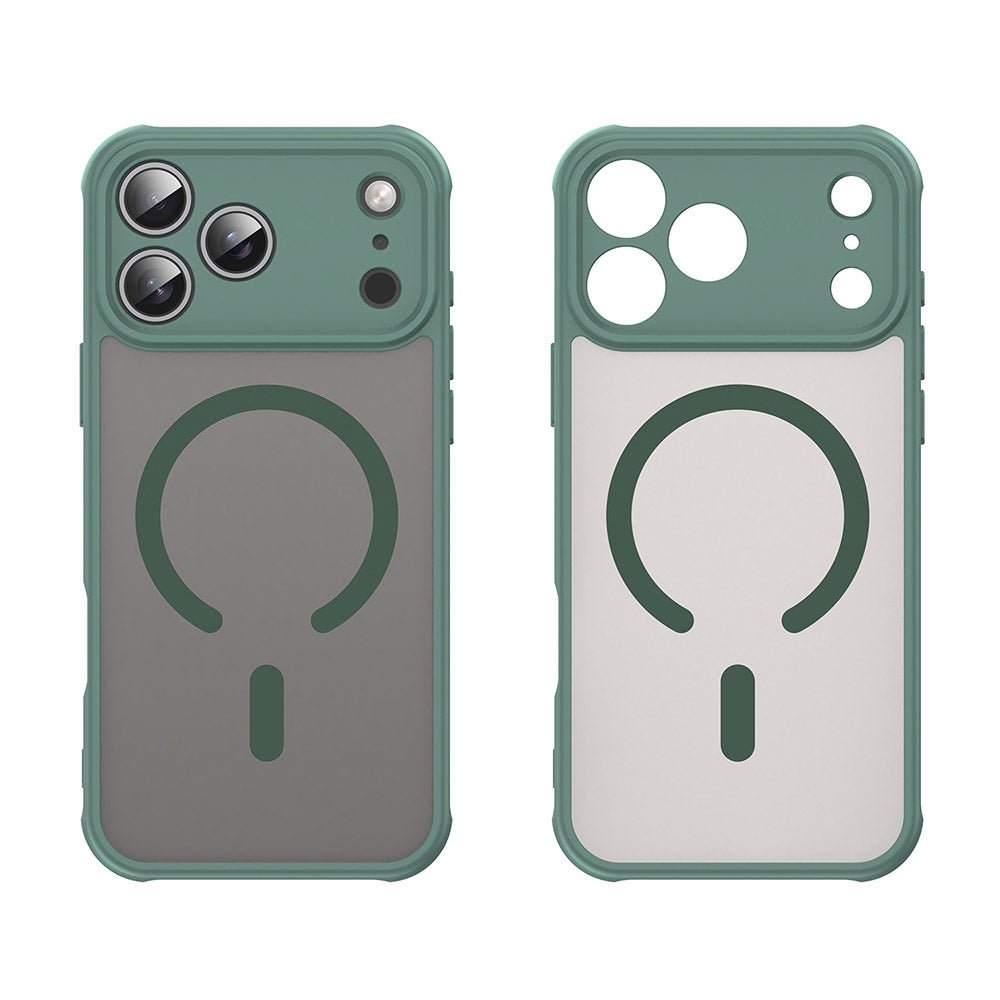 Techsuit iPhone 17 Pro Max - Σκληρή Θήκη με Πλαίσιο Σιλικόνης και MagSafe - HaloFrost II MagSafe - Green