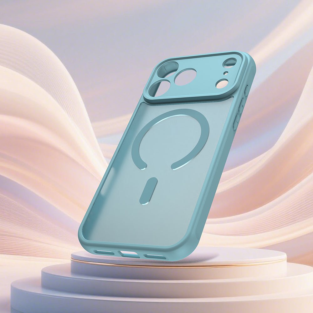 Techsuit iPhone 17 Pro Max - Σκληρή Θήκη με Πλαίσιο Σιλικόνης και MagSafe - HaloFrost II MagSafe - Mint Green