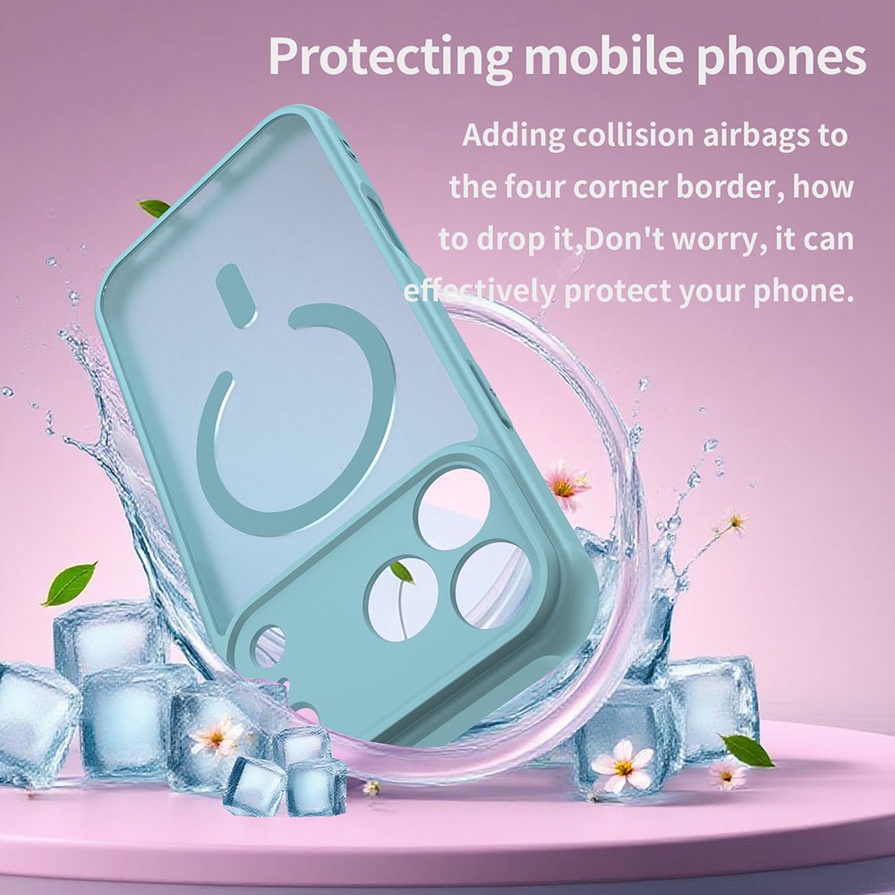 Techsuit iPhone 17 Pro Max - Σκληρή Θήκη με Πλαίσιο Σιλικόνης και MagSafe - HaloFrost II MagSafe - Mint Green