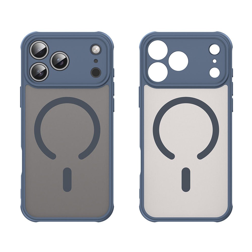 Techsuit iPhone 17 Pro Max - Σκληρή Θήκη με Πλαίσιο Σιλικόνης και MagSafe - HaloFrost II MagSafe - Navy Blue