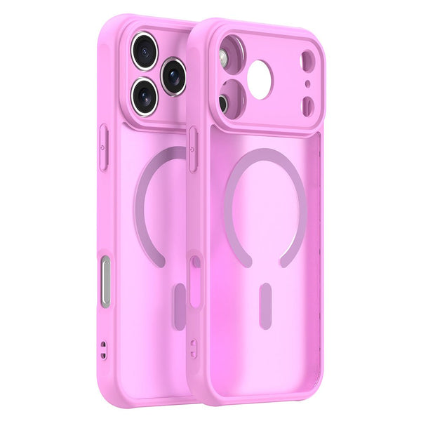 Techsuit iPhone 17 Pro Max - Σκληρή Θήκη με Πλαίσιο Σιλικόνης και MagSafe - HaloFrost II MagSafe - Pink