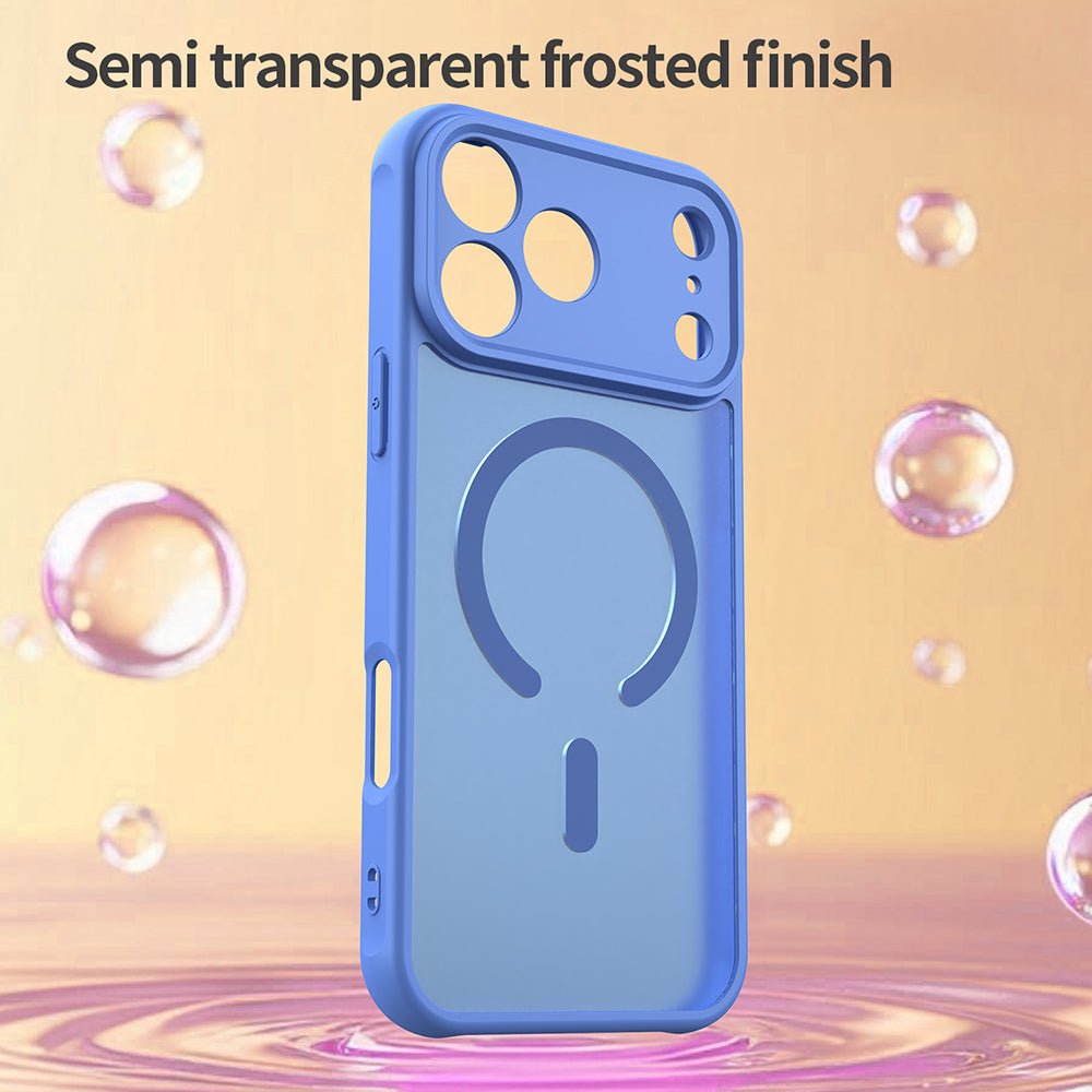 Techsuit iPhone 17 Pro Max - Σκληρή Θήκη με Πλαίσιο Σιλικόνης και MagSafe - HaloFrost II MagSafe - Sky Blue