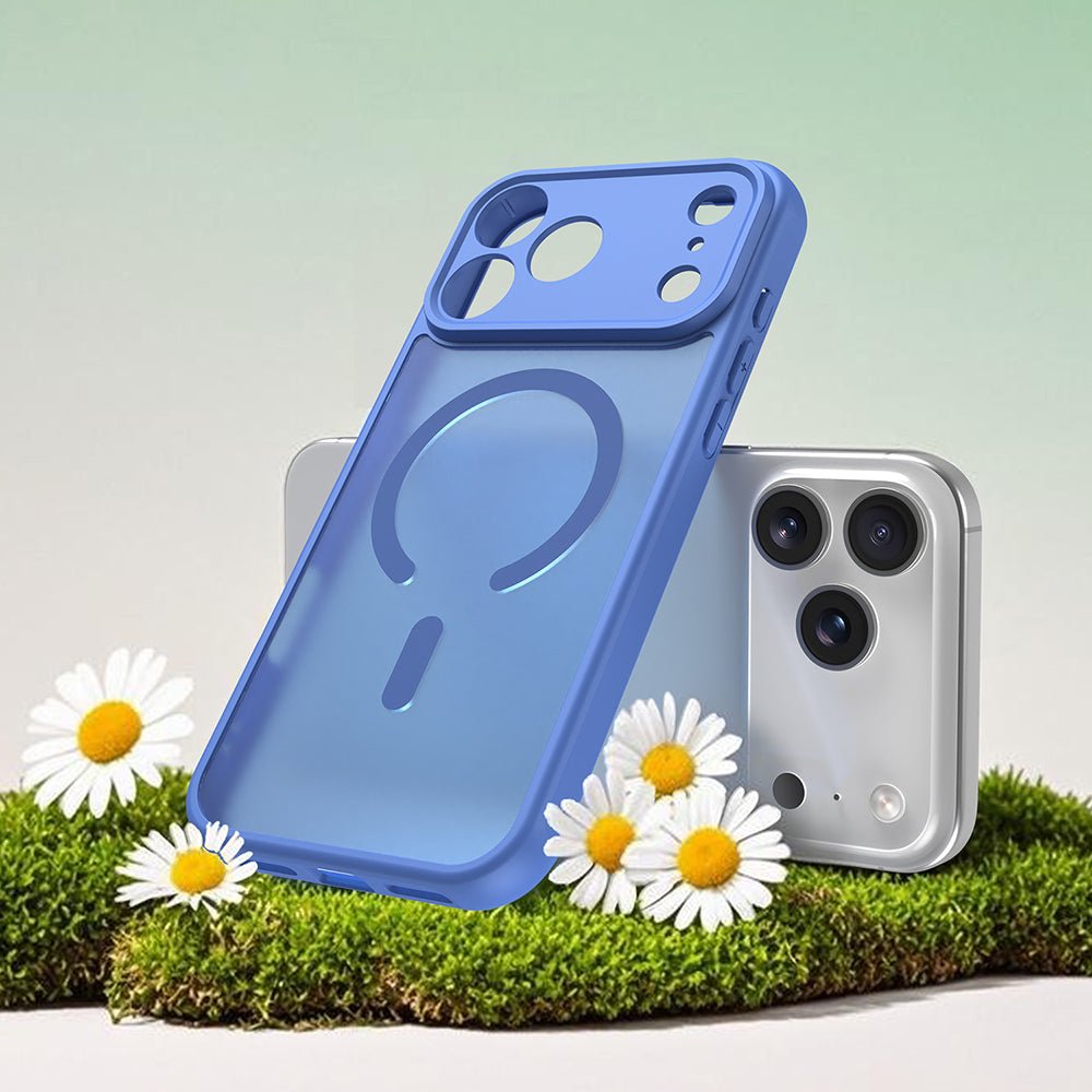 Techsuit iPhone 17 Pro Max - Σκληρή Θήκη με Πλαίσιο Σιλικόνης και MagSafe - HaloFrost II MagSafe - Sky Blue