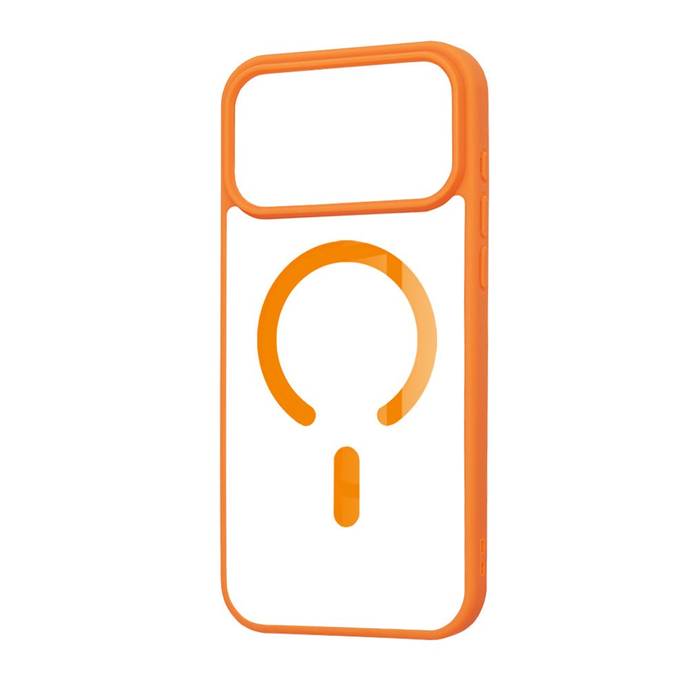 Techsuit iPhone 17 Pro Max - Σκληρή Θήκη με Πλαίσιο Σιλικόνης - MagSafe Pro - Clear / Orange