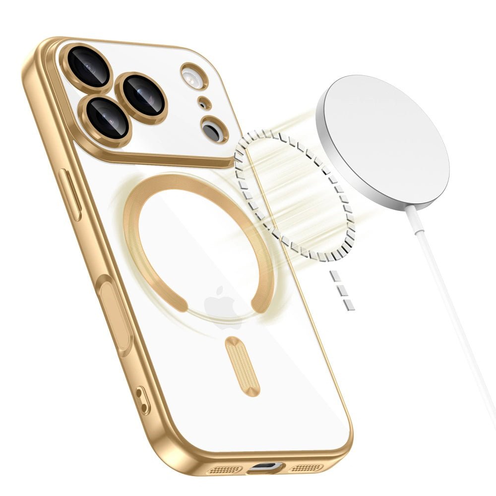 Techsuit iPhone 17 Pro Max - Θήκη Σιλικόνης - Luxury Crystal MagSafe - Deep Blue / Clear