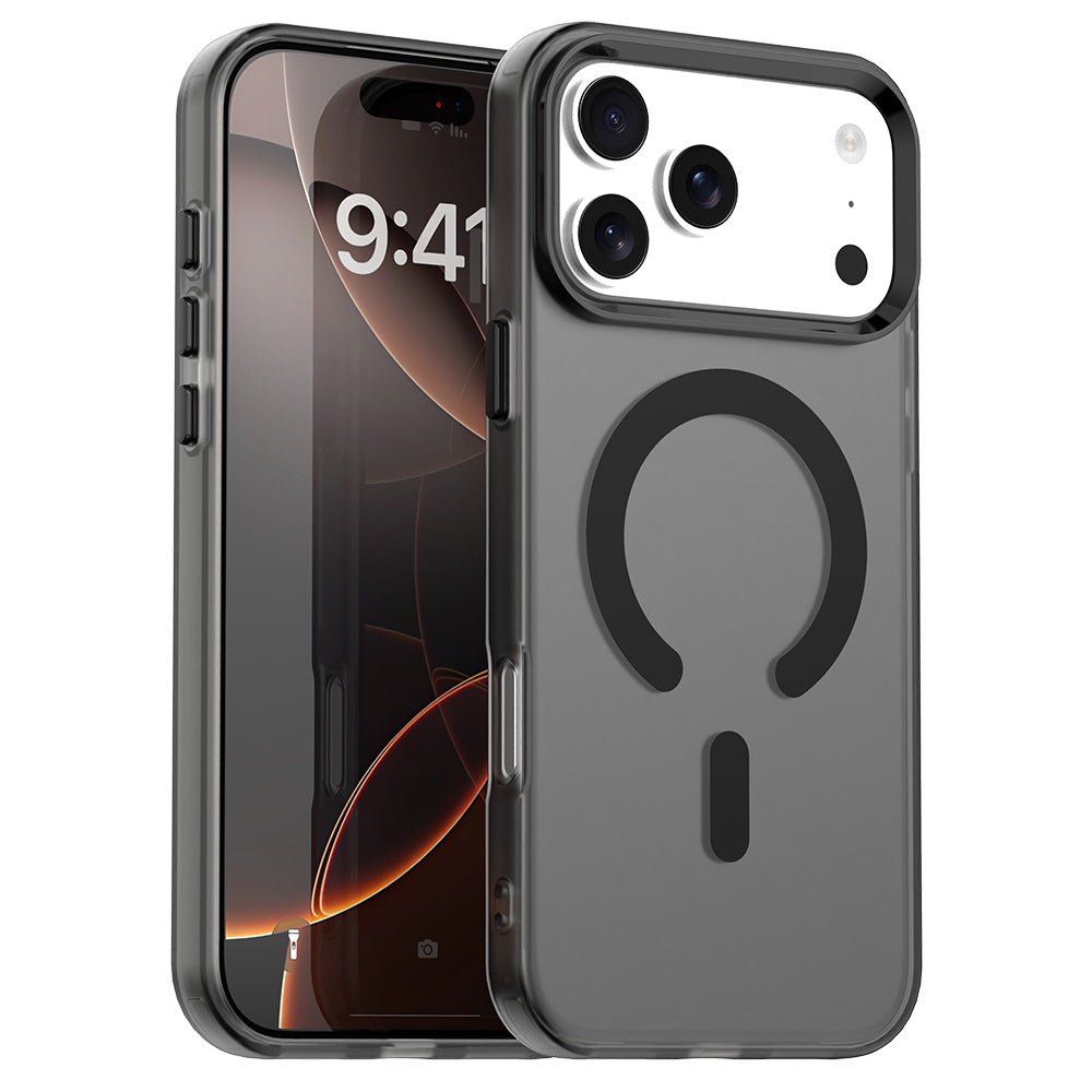 Techsuit iPhone 17 Pro - Σκληρή Θήκη με Πλαίσιο Σιλικόνης και MagSafe - CandyCase MagSafe - Black
