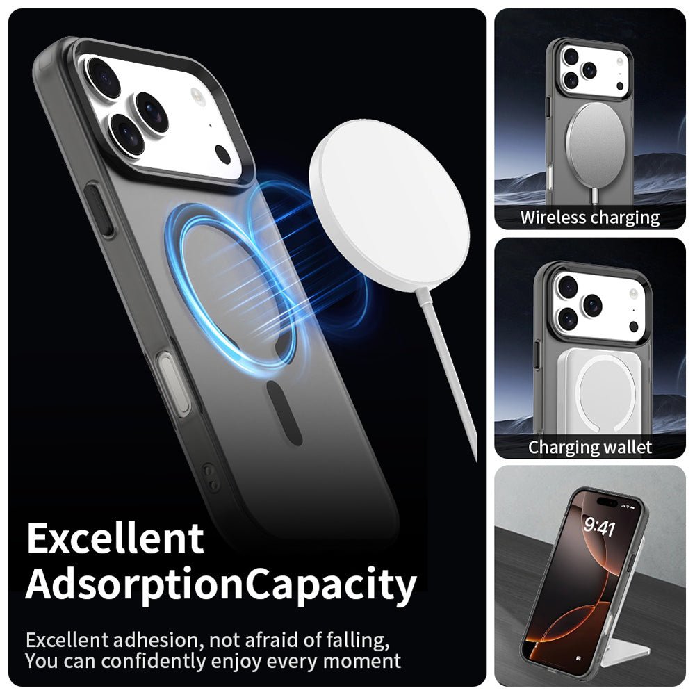 Techsuit iPhone 17 Pro - Σκληρή Θήκη με Πλαίσιο Σιλικόνης και MagSafe - CandyCase MagSafe - Black