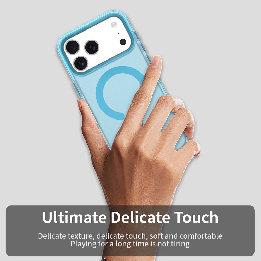 Techsuit iPhone 17 Pro - Σκληρή Θήκη με Πλαίσιο Σιλικόνης και MagSafe - CandyCase MagSafe - Blue
