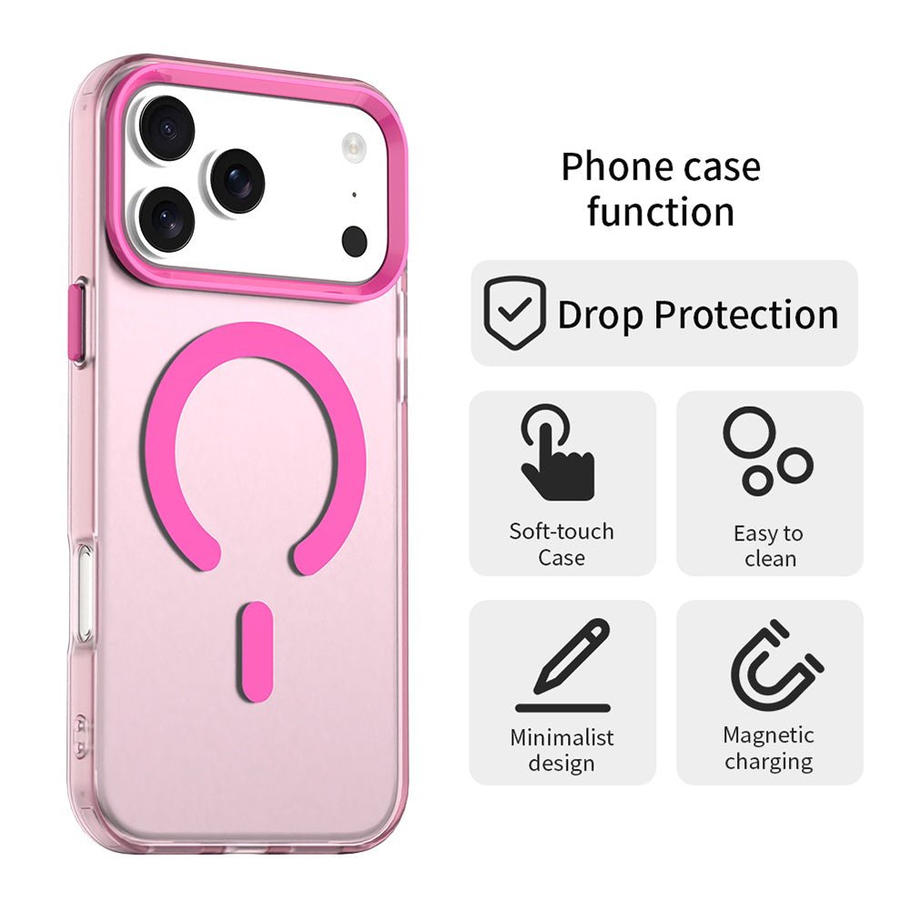 Techsuit iPhone 17 Pro - Σκληρή Θήκη με Πλαίσιο Σιλικόνης και MagSafe - CandyCase MagSafe - Pink