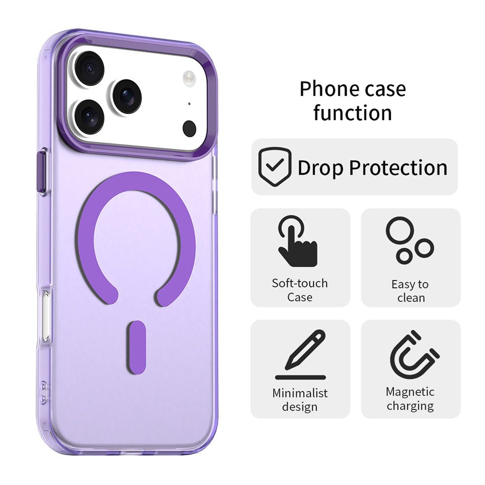 Techsuit iPhone 17 Pro - Σκληρή Θήκη με Πλαίσιο Σιλικόνης και MagSafe - CandyCase MagSafe - Purple