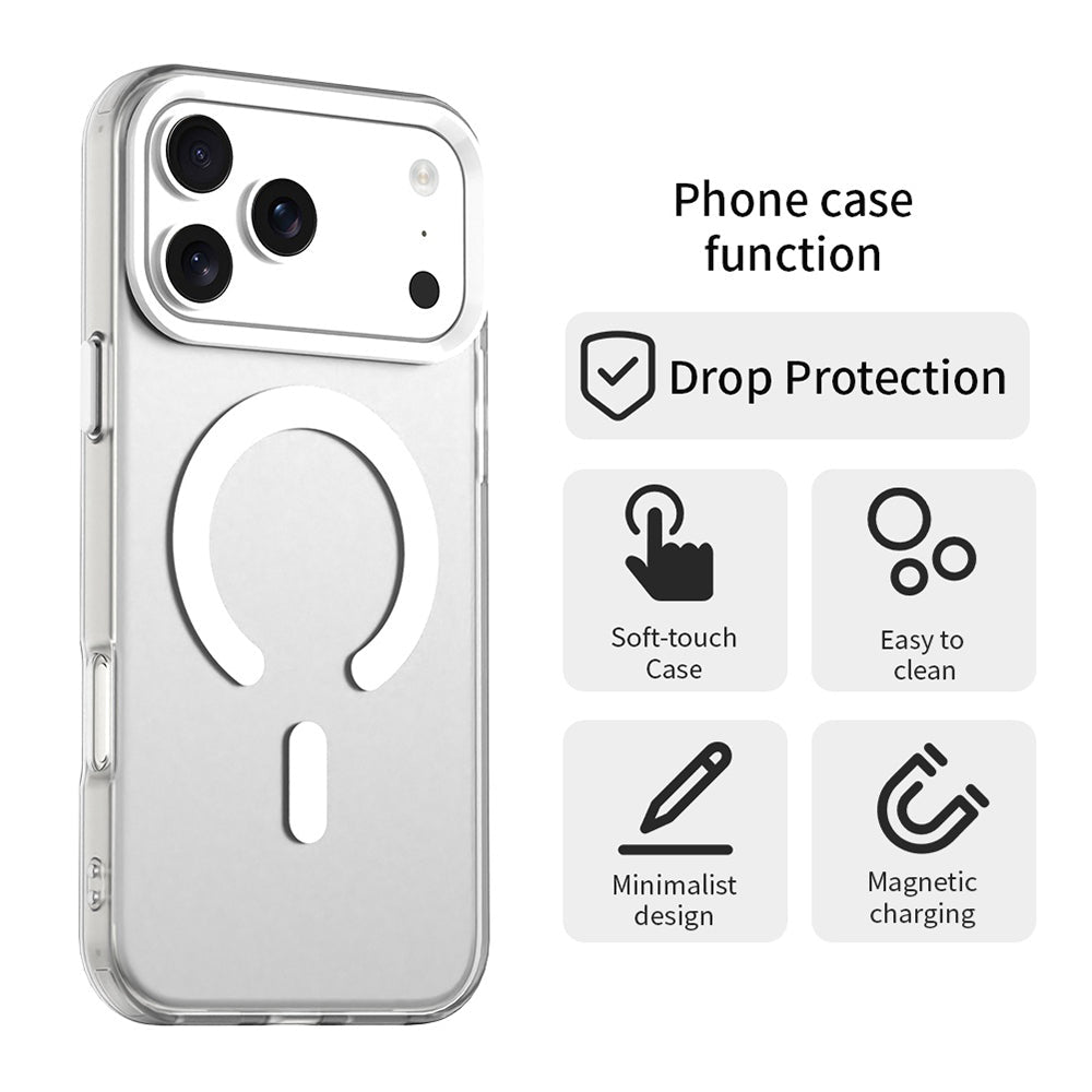 Techsuit iPhone 17 Pro - Σκληρή Θήκη με Πλαίσιο Σιλικόνης και MagSafe - CandyCase MagSafe - White