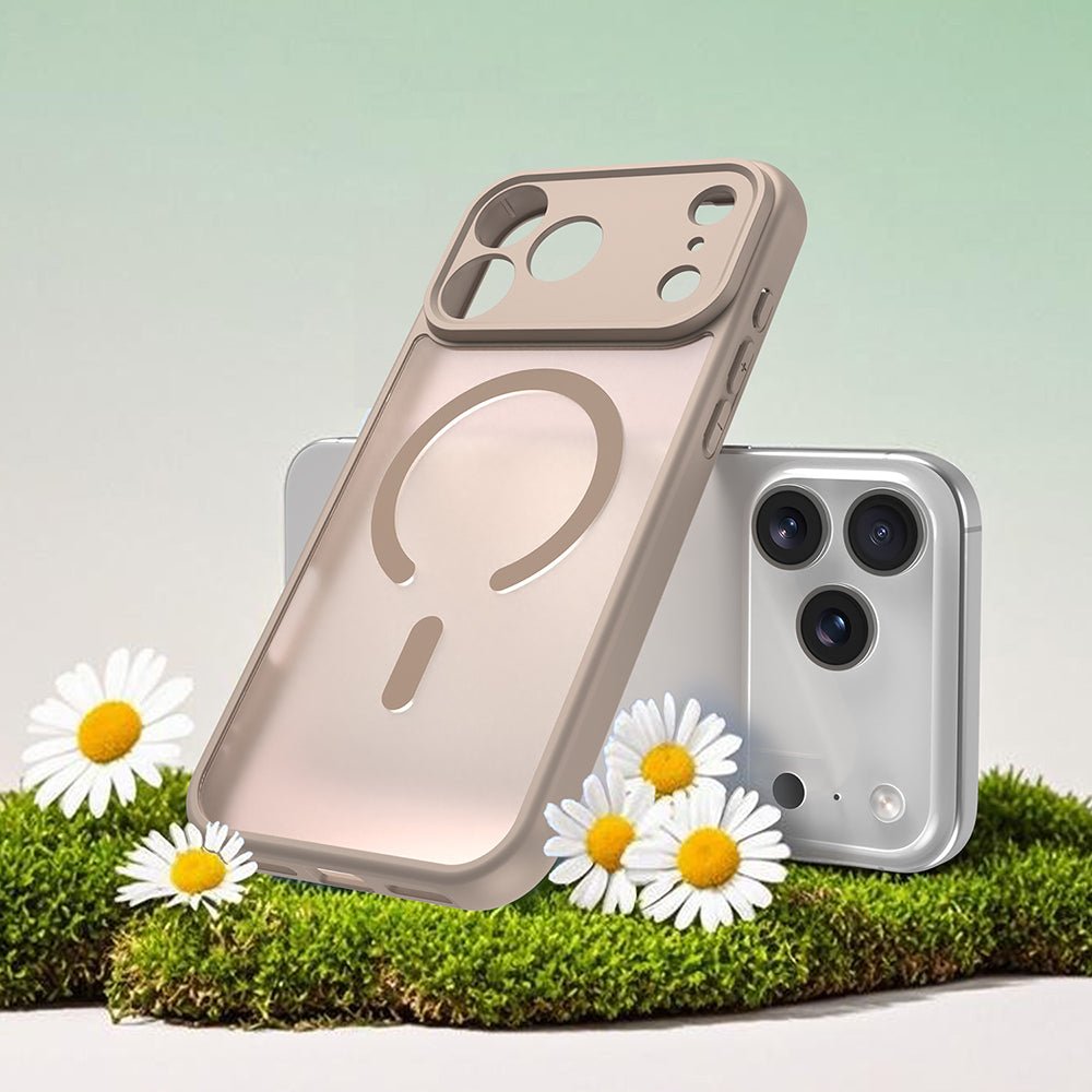 Techsuit iPhone 17 Pro - Σκληρή Θήκη με Πλαίσιο Σιλικόνης και MagSafe - HaloFrost II MagSafe - Gold
